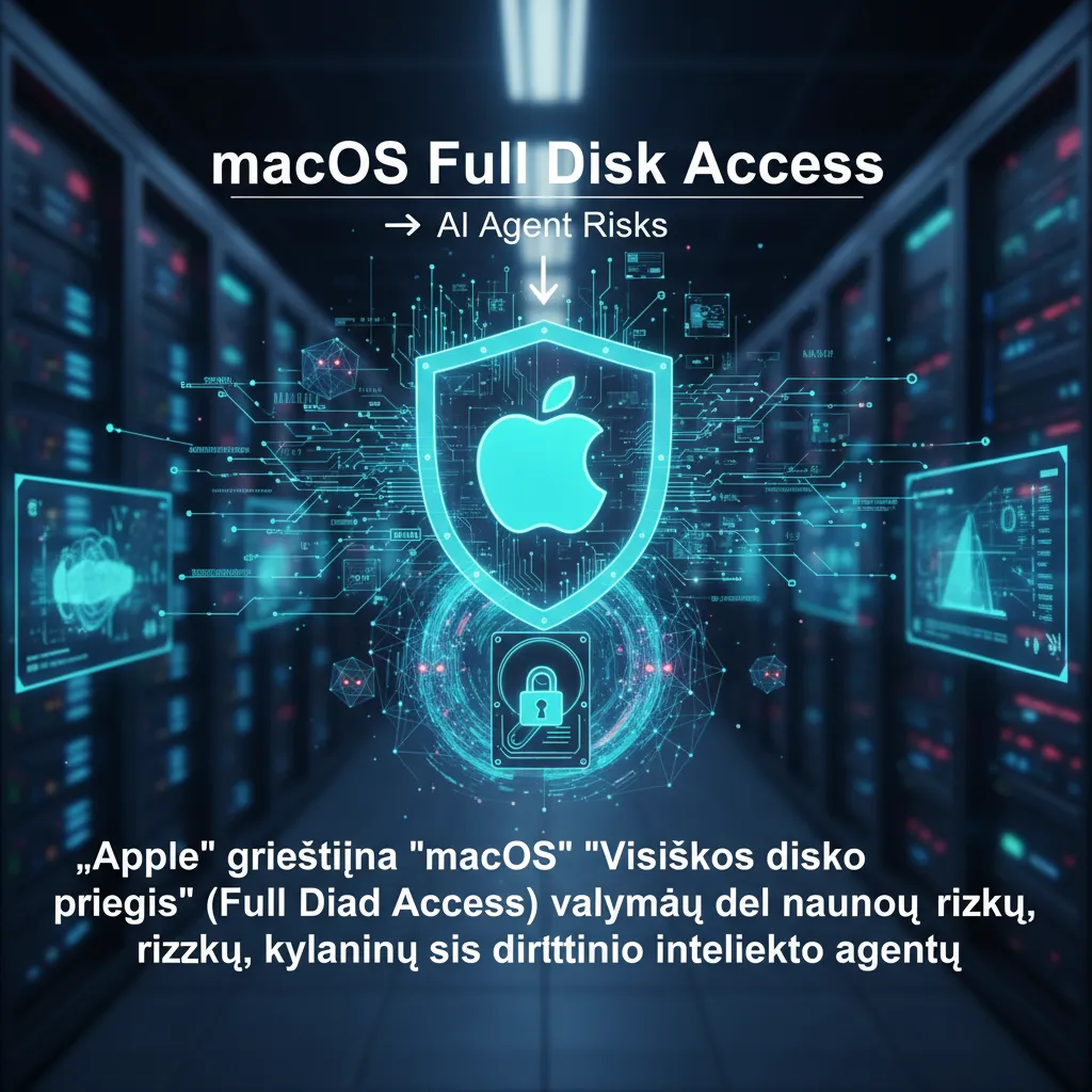 „Apple“ griežtina „macOS“ „Visiškos disko prieigos“ (Full Disk Access) valdymą dėl naujų rizikų, kylančių iš dirbtinio intelekto agentų