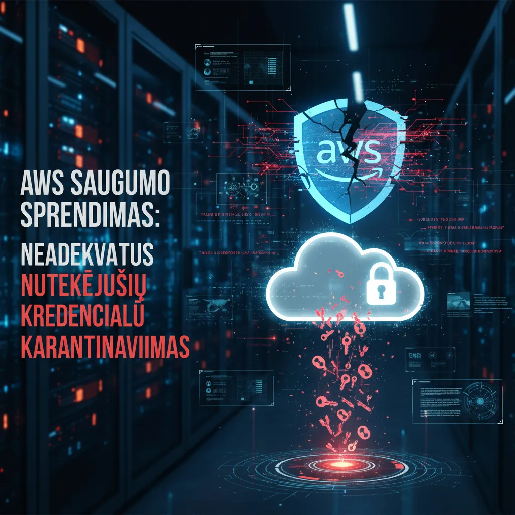 AWS saugumo sprendimas: neadekvatus nutekėjusių kredencialų karantinavimas