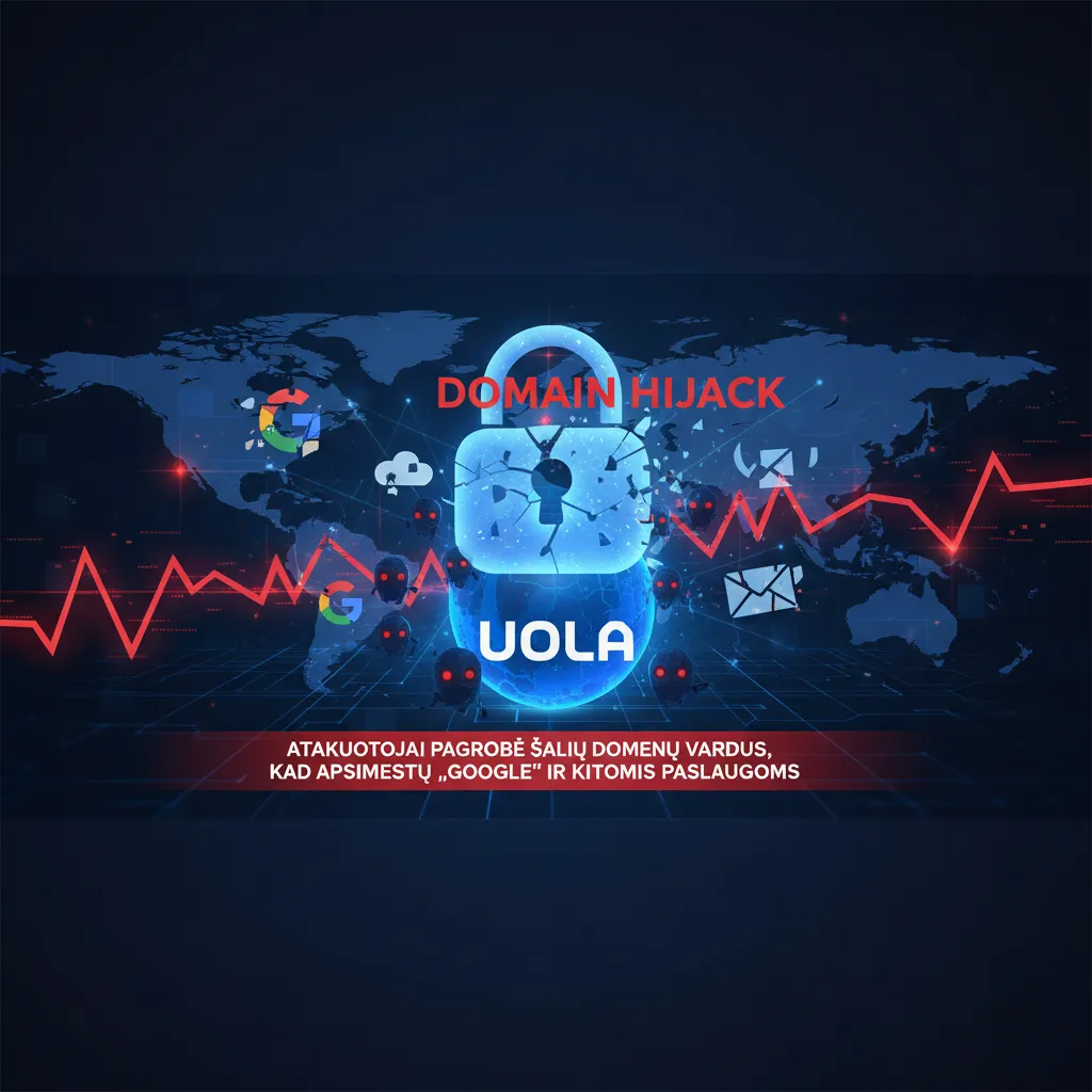 Uola: atakuotojai pagrobė šalių domenų vardus, kad apsimestų „Google“ ir kitomis paslaugomis