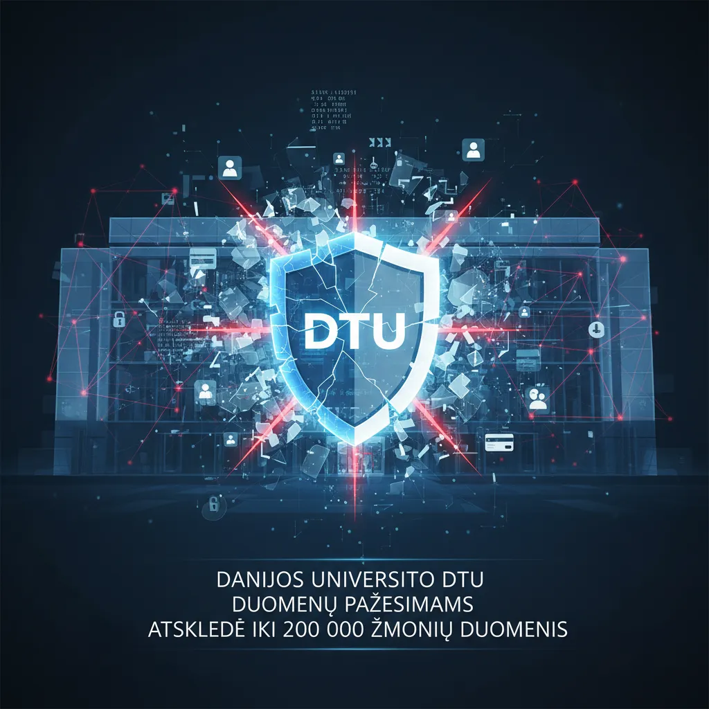 Danijos universiteto DTU duomenų pažeidimas atskleidė iki 200 000 žmonių duomenis