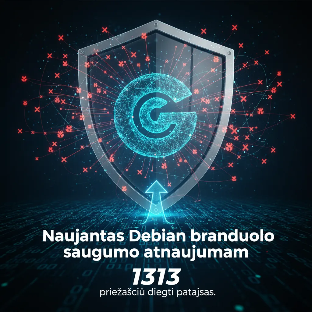 Naujausias Debian branduolio saugumo atnaujinimas turi 1313 priežasčių diegti pataisas