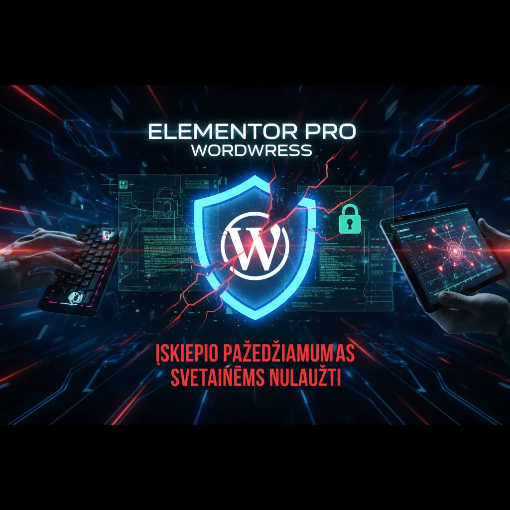 „Elementor Pro“ „WordPress“ įskiepio pažeidžiamumas naudojamas svetainėms nulaužti