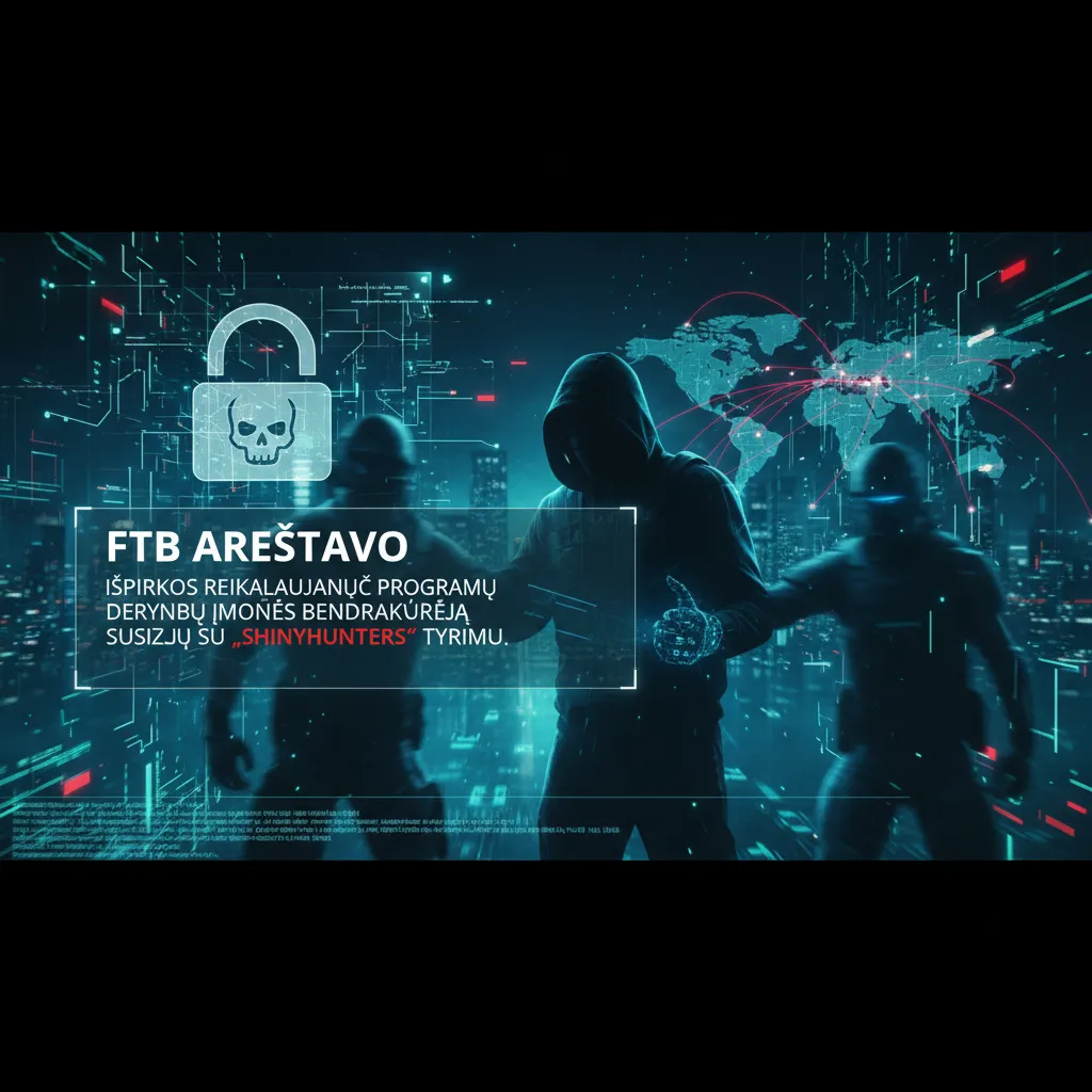 FTB areštavo išpirkos reikalaujančių programų derybų įmonės bendrakūrėją, susijusį su „ShinyHunters“ tyrimu