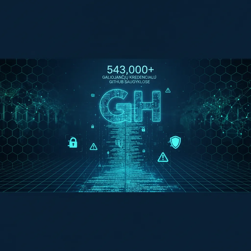 Daugiau nei 543 000 galiojančių kredencialų aptikta viešuose „GitHub“ saugyklose