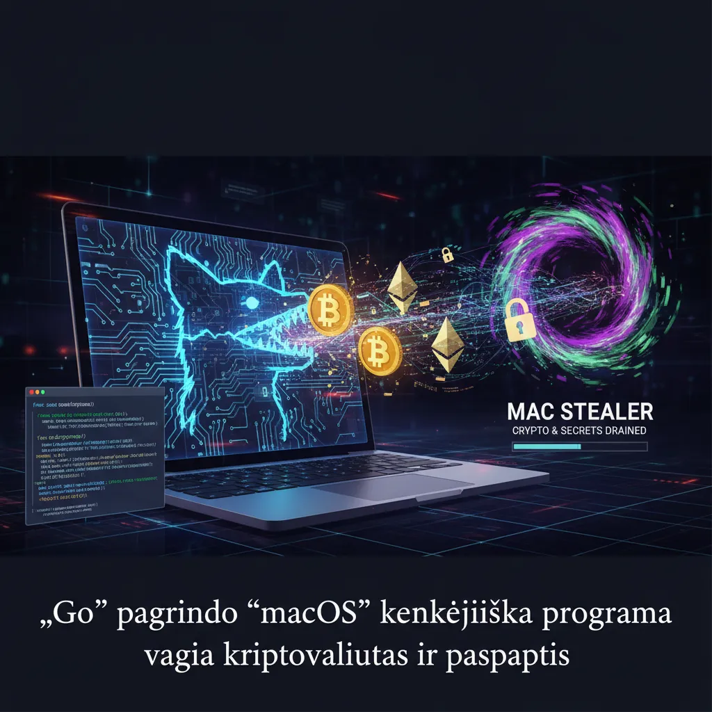 „Go“ pagrindo „macOS“ kenkėjiška programa vagia kriptovaliutas ir paslaptis