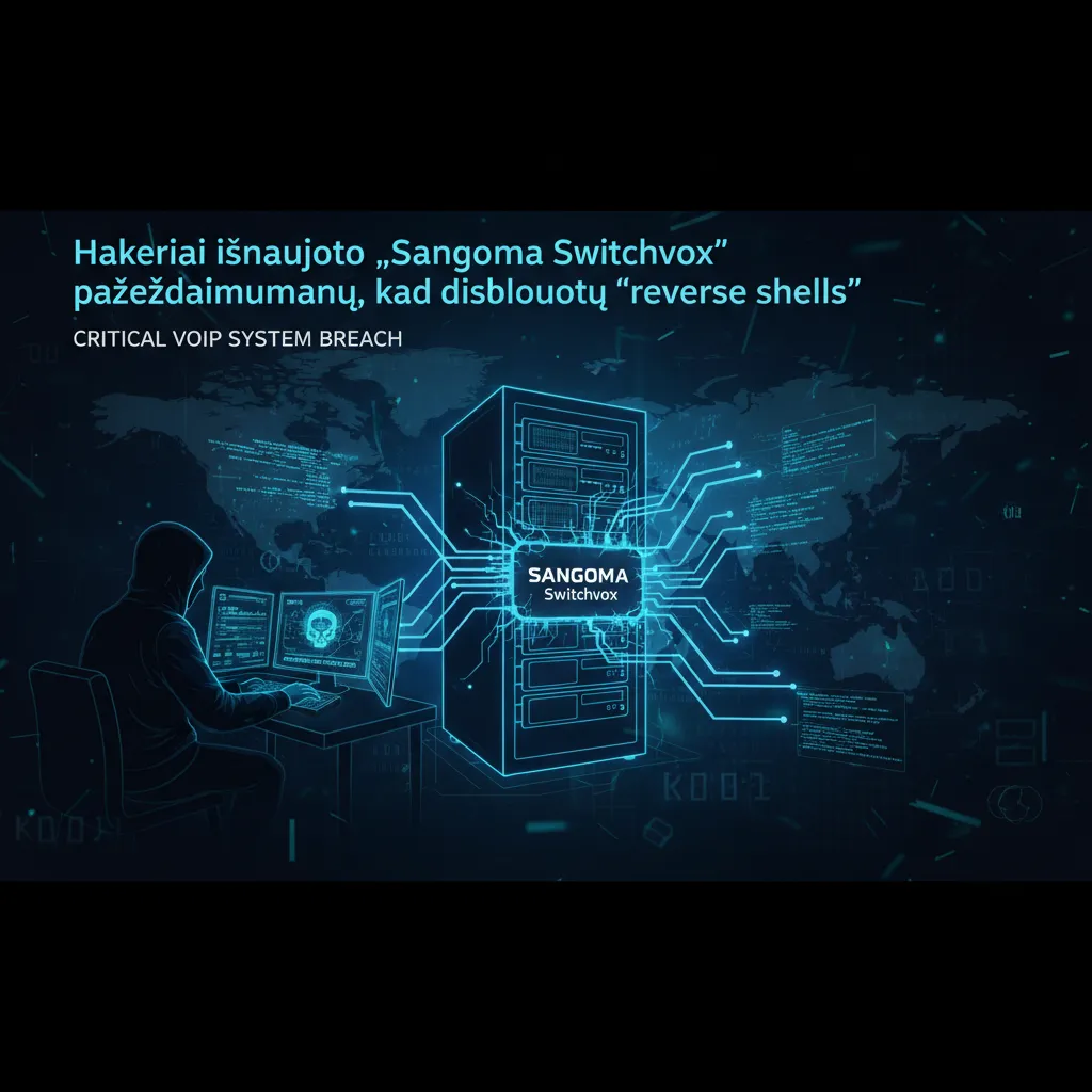 Hakeriai išnaudoja „Sangoma Switchvox“ pažeidžiamumą, kad dislokuotų „reverse shells“