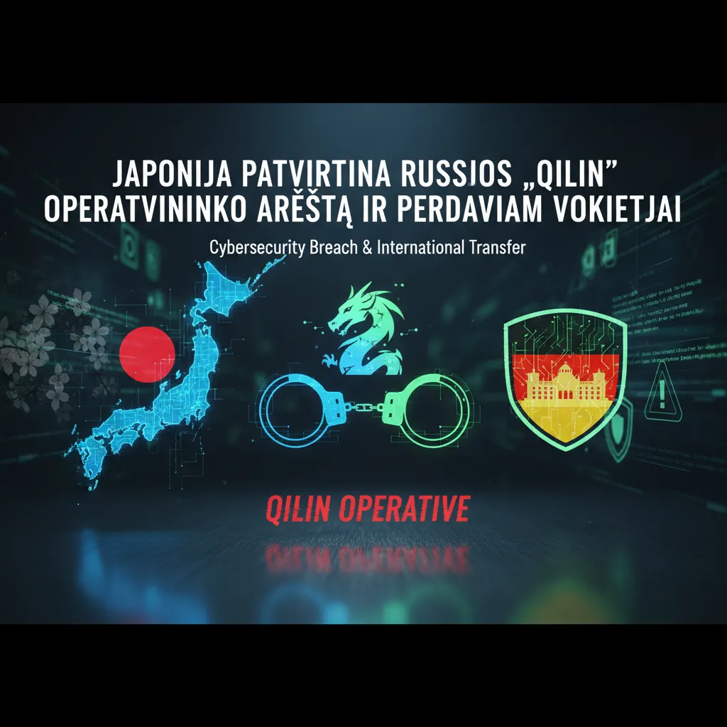 Japonija patvirtina Rusijos „Qilin“ operatyvininko areštą ir perdavimą Vokietijai