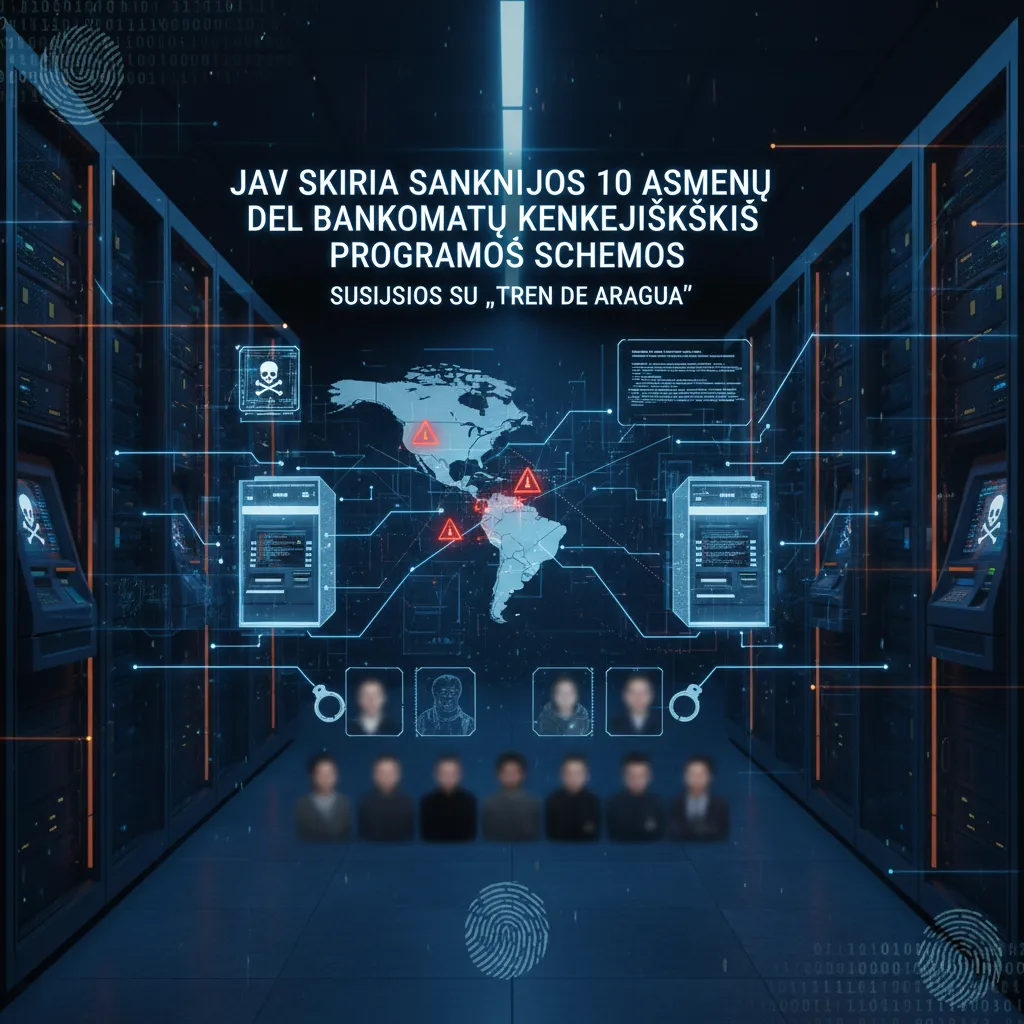 JAV skiria sankcijas 10 asmenų dėl bankomatų kenkėjiškos programos schemos, susijusios su „Tren de Aragua“