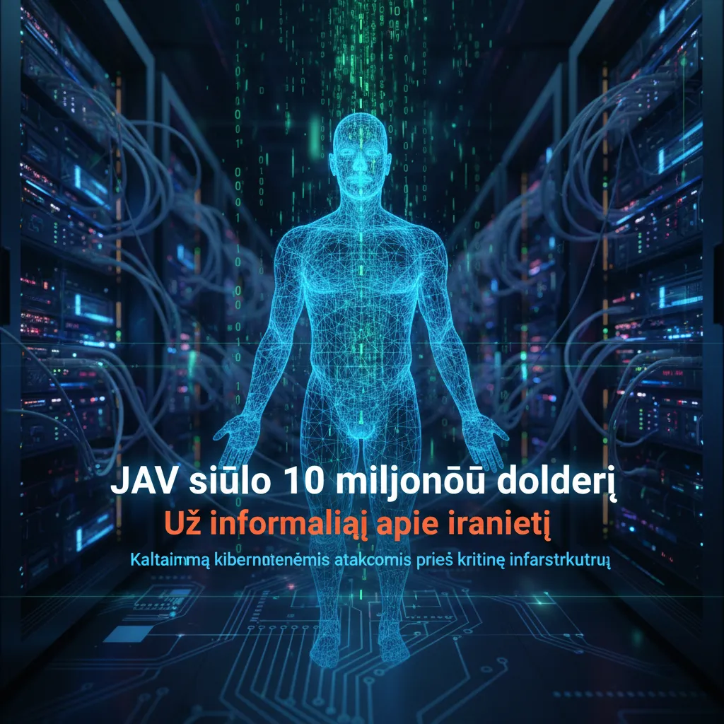 JAV siūlo 10 milijonų dolerių už informaciją apie iranietį, kaltinamą kibernetinėmis atakomis prieš kritinę infrastruktūrą