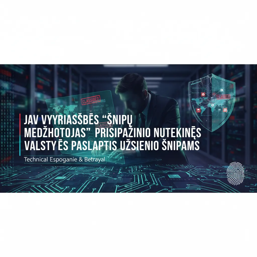 JAV vyriausybės „šnipų medžiotojas“ prisipažino nutekinęs valstybės paslaptis užsienio šnipams