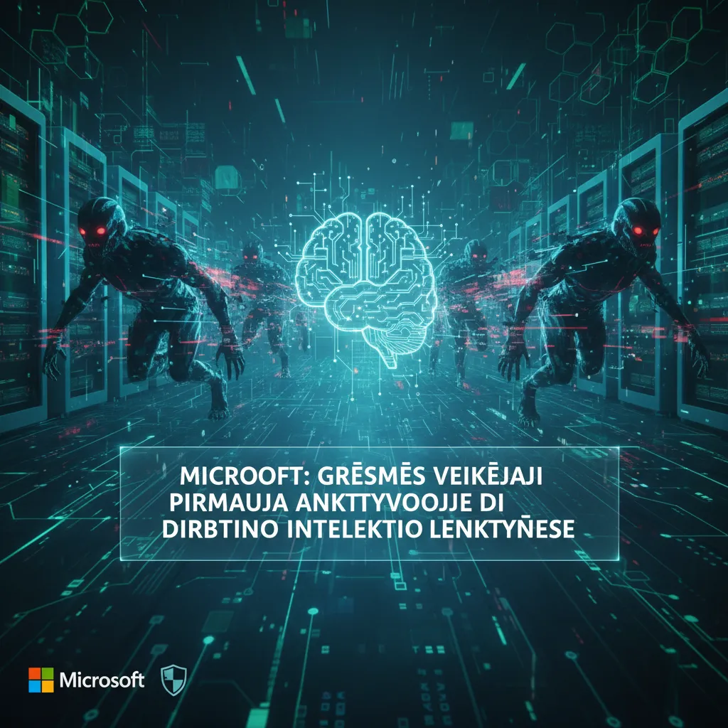 Microsoft teigia, kad grėsmės veikėjai pirmauja ankstyvojoje dirbtinio intelekto lenktynėse