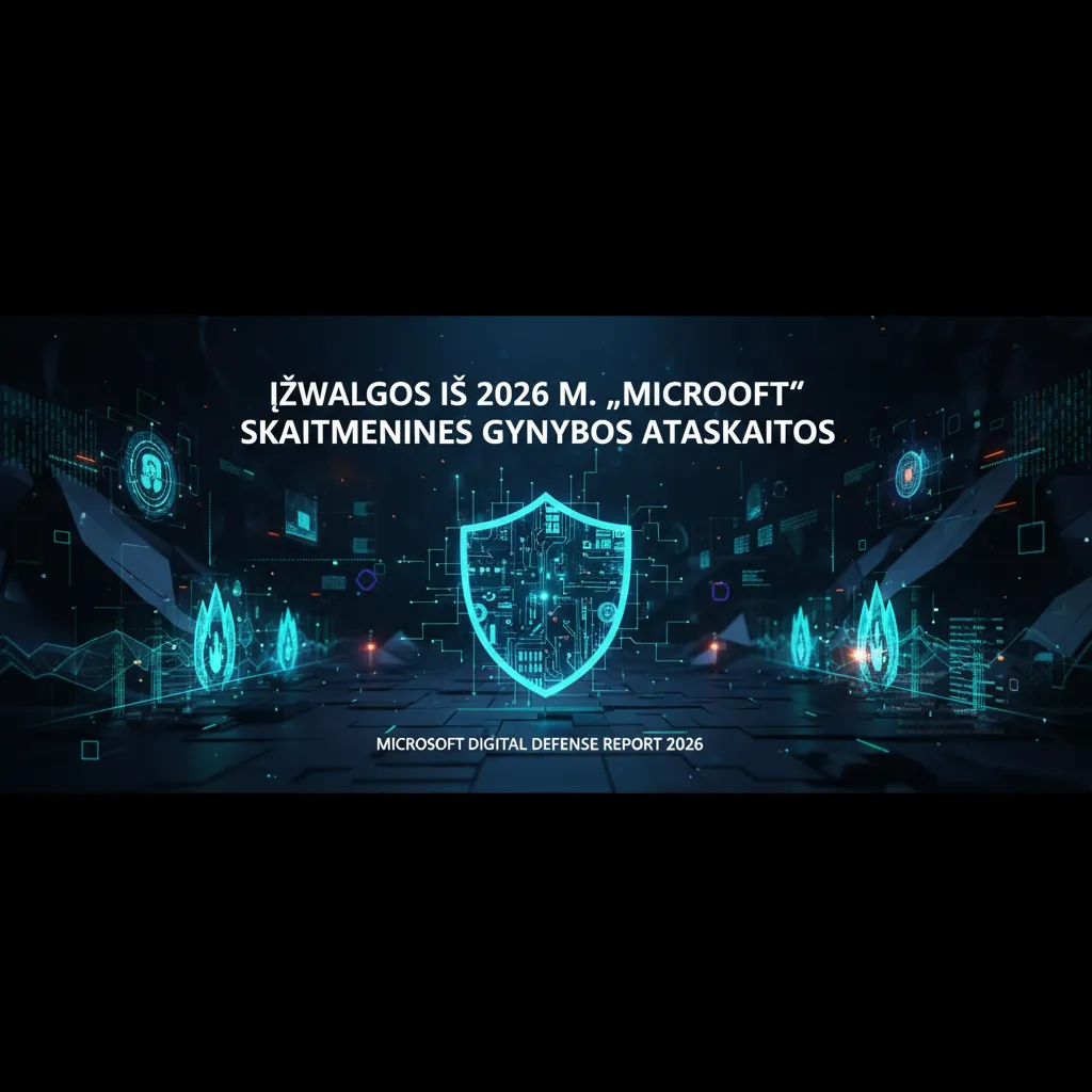 Įžvalgos iš 2026 m. „Microsoft“ skaitmeninės gynybos ataskaitos