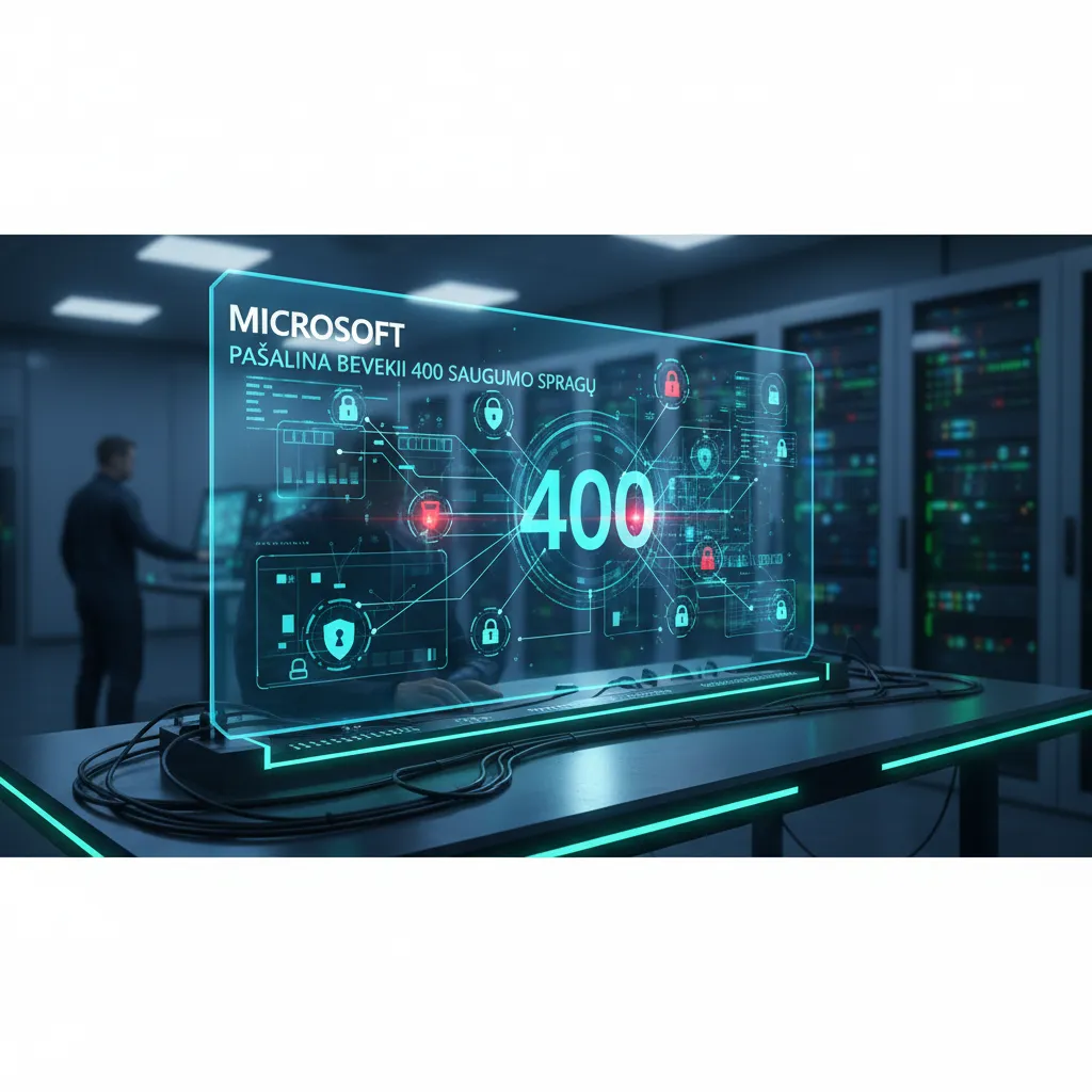 „Microsoft“ pašalina beveik 400 saugumo spragų