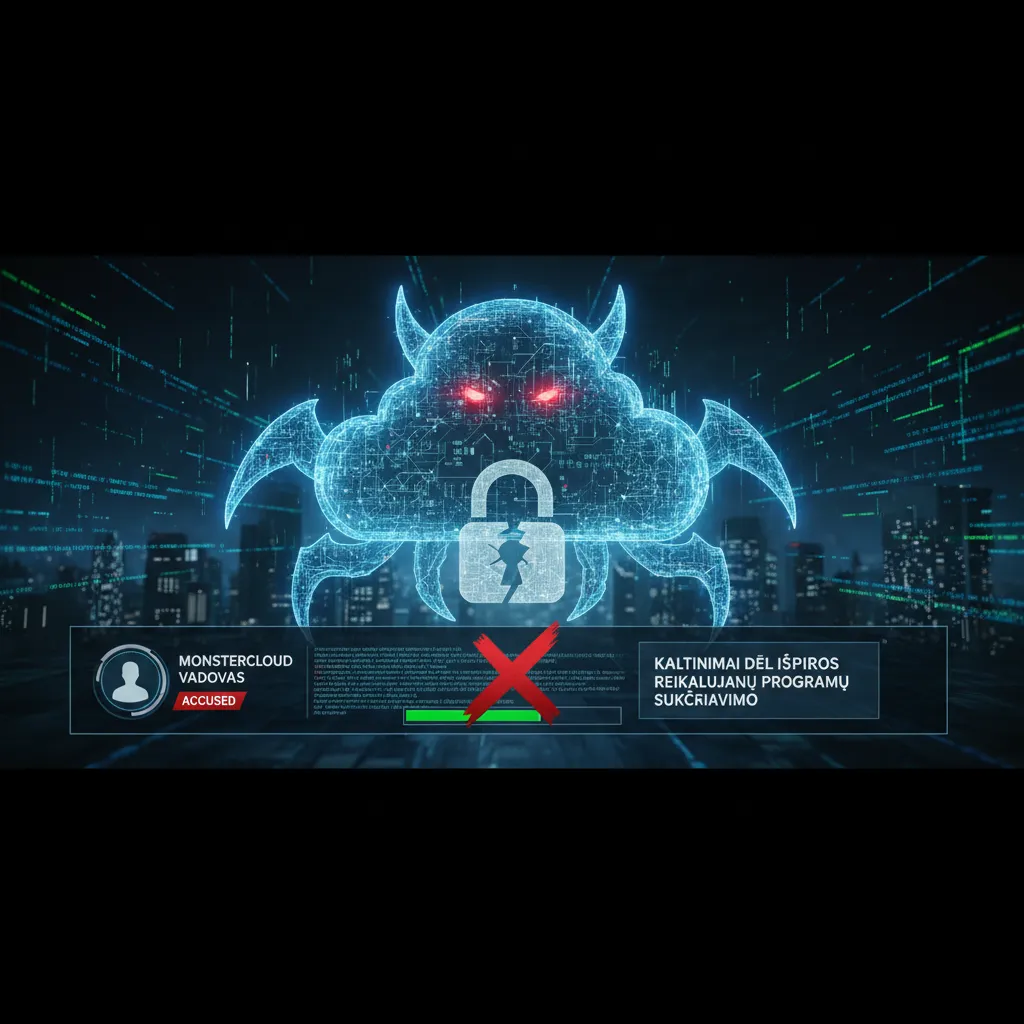 MonsterCloud vadovui pareikšti kaltinimai dėl išpirkos reikalaujančių programų iššifravimo sukčiavimo