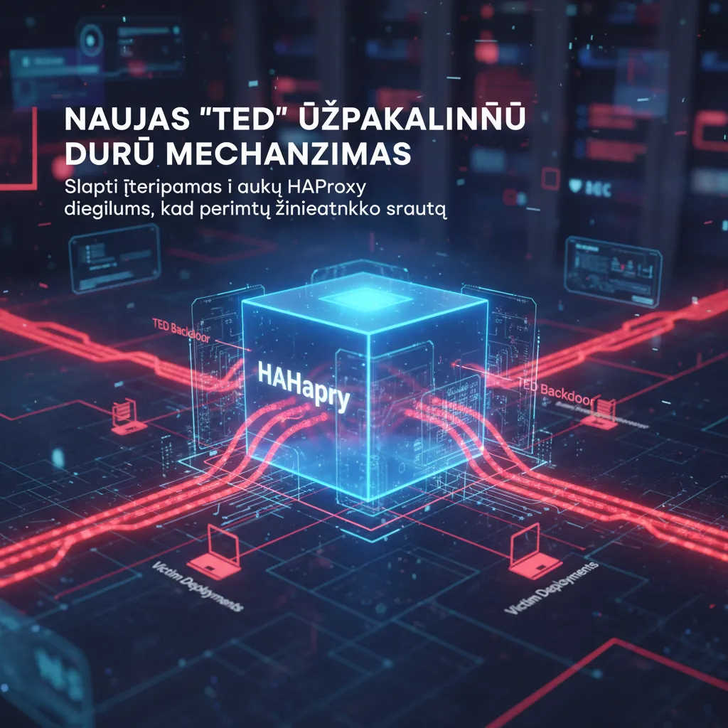Naujas „Ted“ užpakalinių durų mechanizmas slaptai įterpiamas į aukų „HAProxy“ diegimus, kad perimtų žiniatinklio srautą