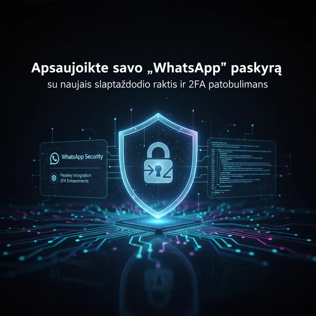 Apsaugokite savo „WhatsApp“ paskyrą su naujais slaptažodžio raktais ir 2FA patobulinimais